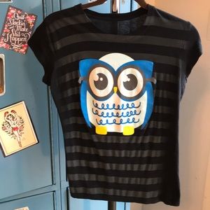 Striped Owl Tee 🍀